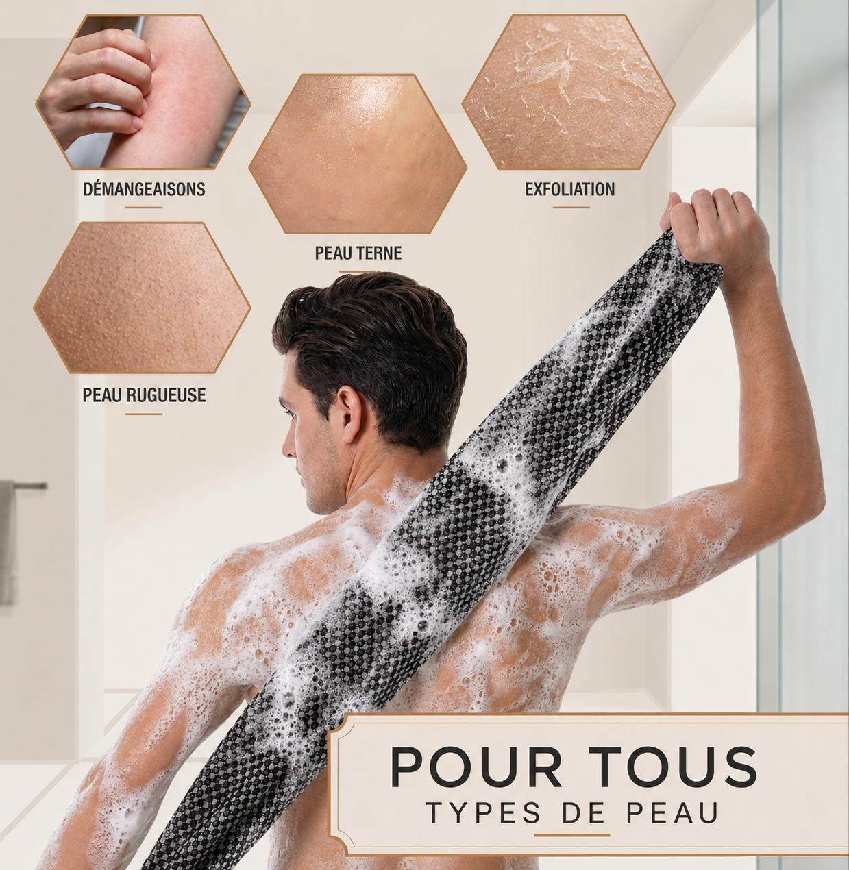 Velori - The Exfoliating Shower Towel