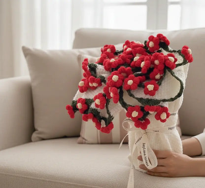 Éclosion amour  – Couverture fleurie au crochet