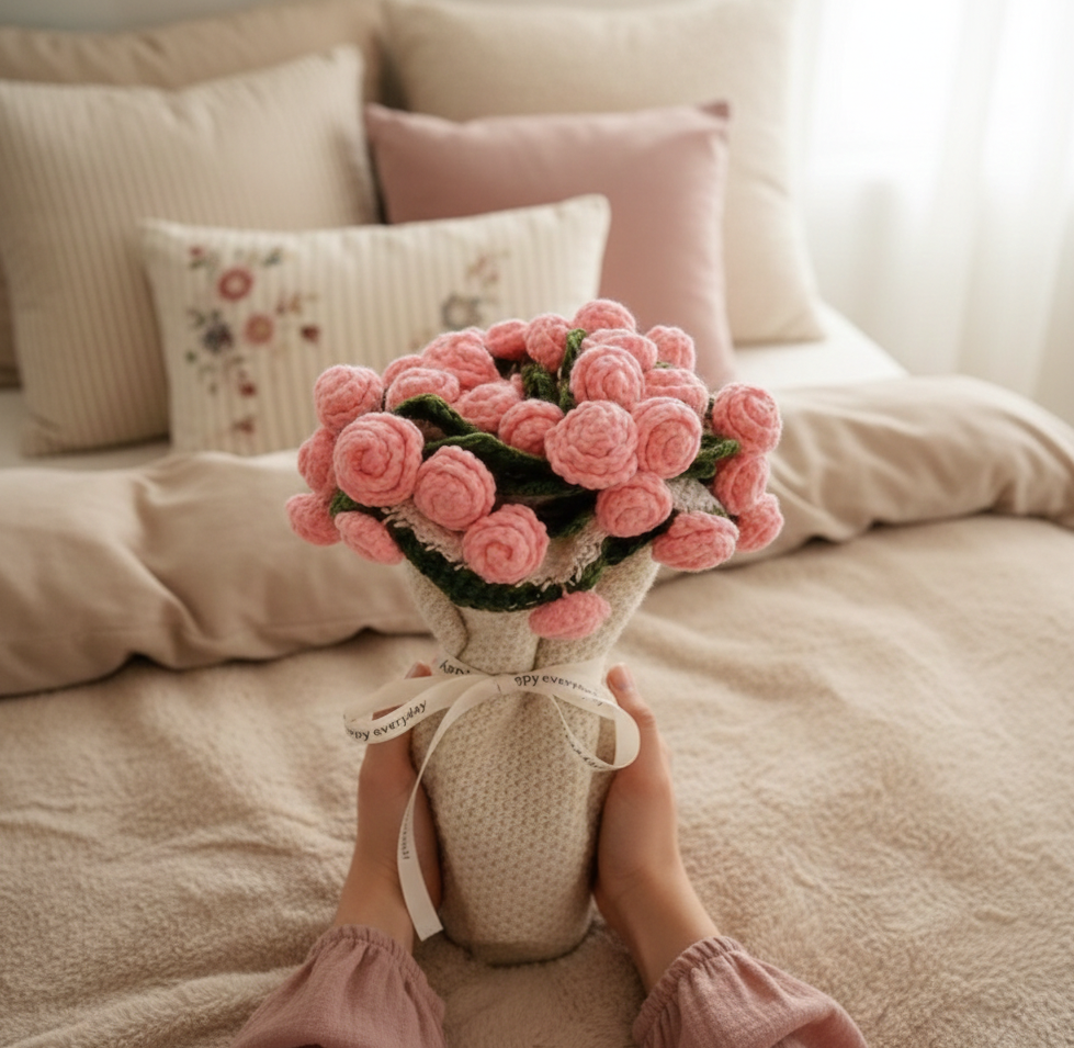 Éclosion passion – Couverture fleurie au crochet