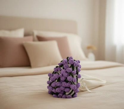 Éclosion amour  – Couverture fleurie au crochet